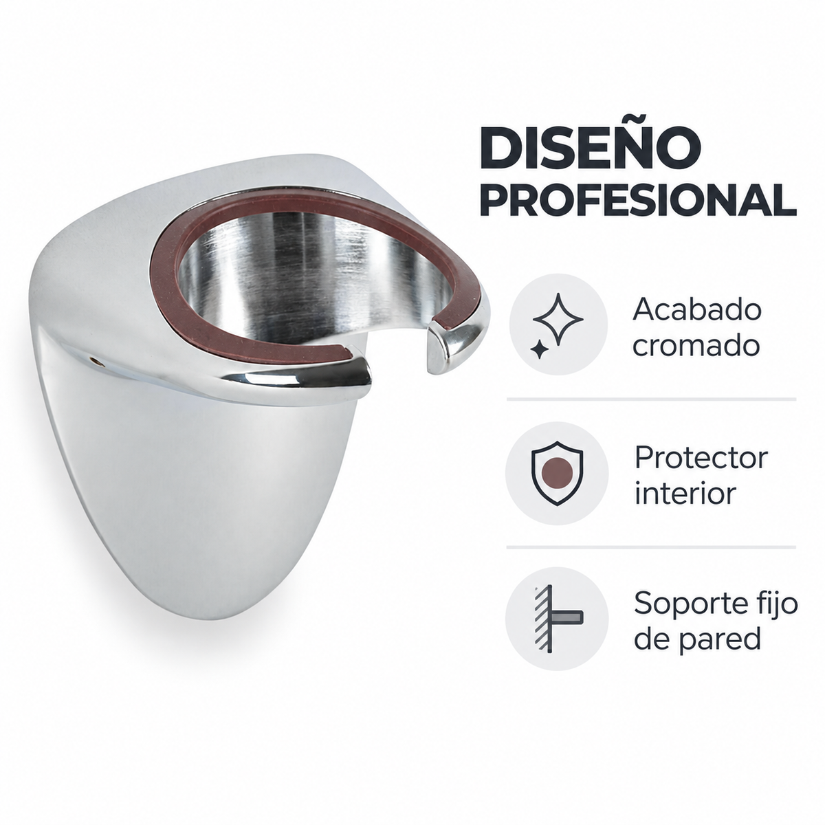 Beauty Style Soporte de Pared Cromado para Secador – 2510005