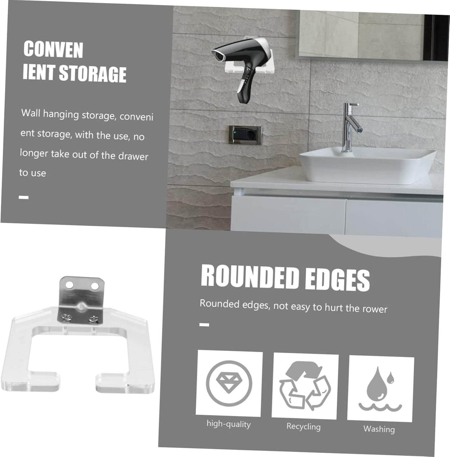 Soporte de Pared para Secador - Beauty Style