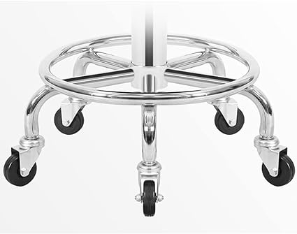 Banco Auxiliar Málaga para Estilista o Manicurista – Modelo 2510111 | Altura Ajustable, Cojín Ergonómico y Ruedas 360°