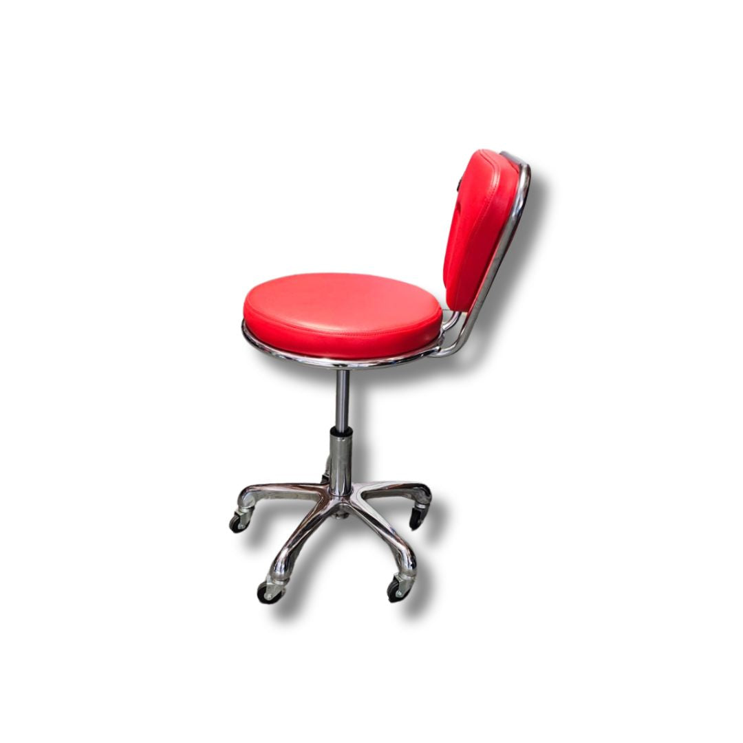 🪑 Silla Madrileña para Manicurista – Color Rojo (2510125)