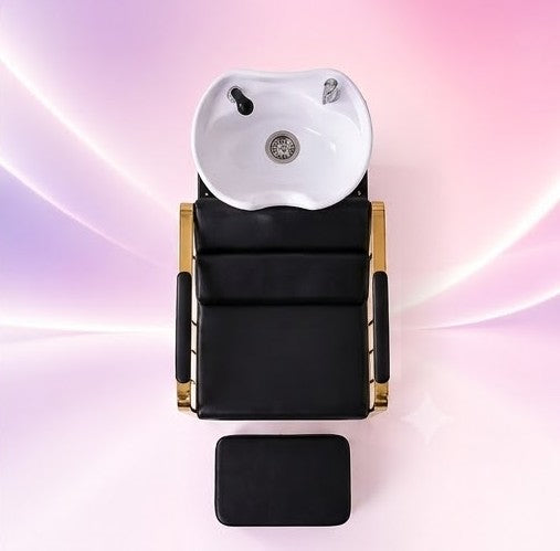Beauty Style Lavacabeza Maite Negro y Dorado con Tina Blanca 2514029