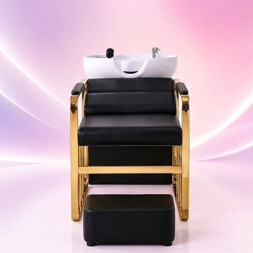 Beauty Style Lavacabeza Maite Negro y Dorado con Tina Blanca 2514029
