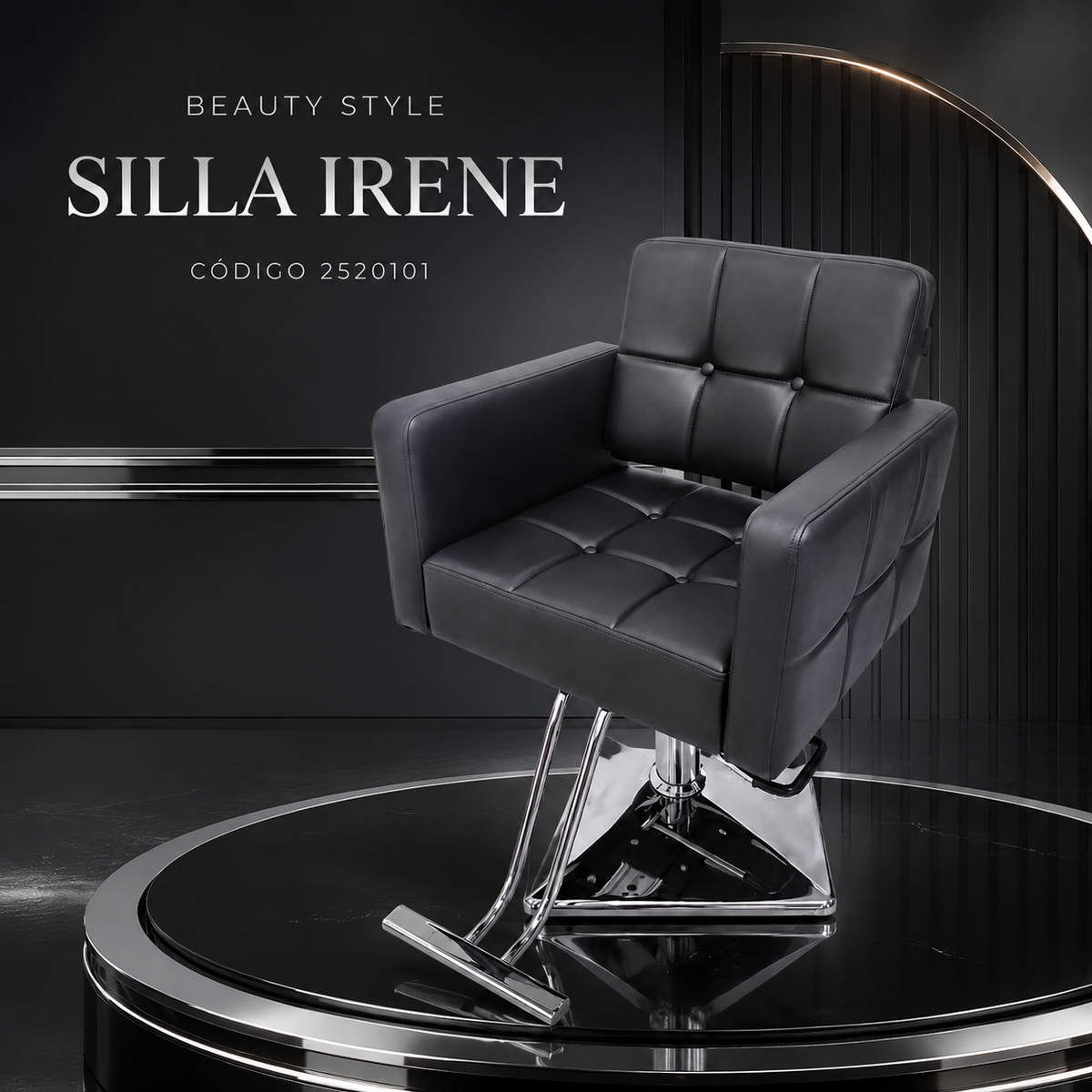 Beauty Style Silla Irene Profesional Negra Hidráulica 2520101