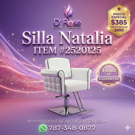 ✨ Silla Natalia para Estilo o Barbería – Color Blanco | Item 2520125