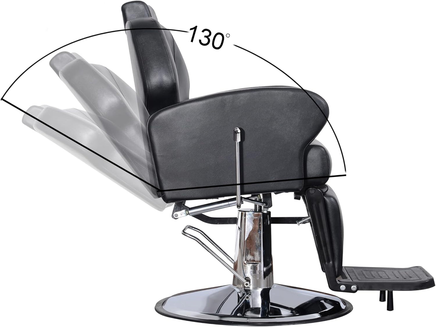 Beauty Style Silla de Barbería Adrian Reclinable Negra 2521321 Botella Grande