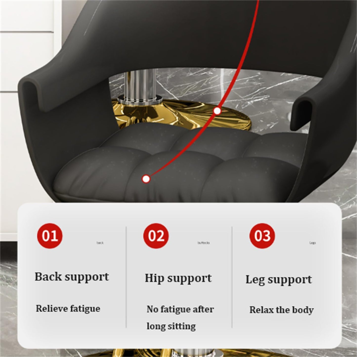 🖤✨ Silla de Estilo Denise – Color Gris – Modelo 2525213