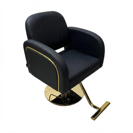 🪑 Silla Melany Profesional Beauty Style Negra con Base Dorada 2525221 | Estilo Moderno No Reclinable