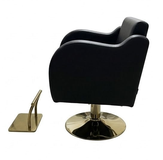 Beauty Style Silla de Estilismo Angela Negra con Base Dorada 2525231