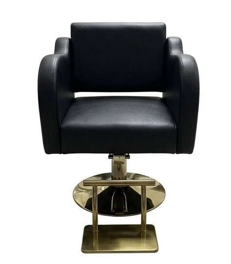 Beauty Style Silla de Estilismo Angela Negra con Base Dorada 2525231