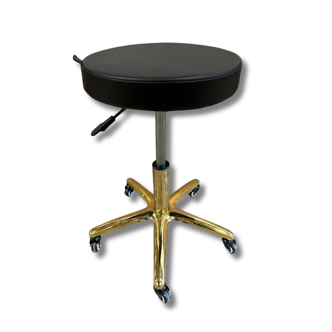 🪑 Banco Profesional ADA con Ruedas y Base Dorada – Modelo 2526091