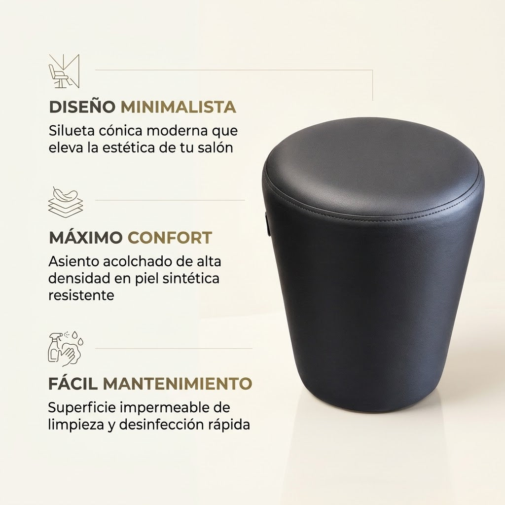 Beauty Style Banco Manicurista Profesional Compacto Negro – 2526141