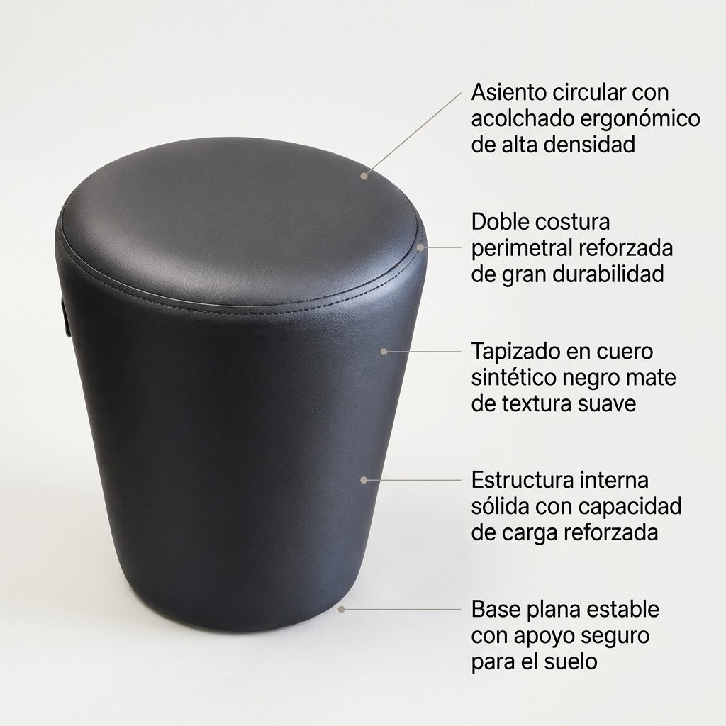 Beauty Style Banco Manicurista Profesional Compacto Negro – 2526141