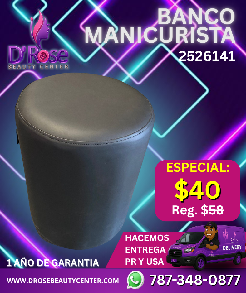 🪑 Banco Manicurista Profesional - Modelo 2526141