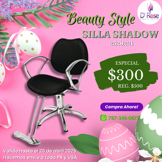 Beauty Style Silla de Estilo o Barberia Shadow Color Negro 2528221