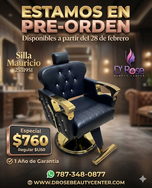 💈 Beauty Style – Silla de Barbería Mauricio Reclinable Premium | Modelo 2531951