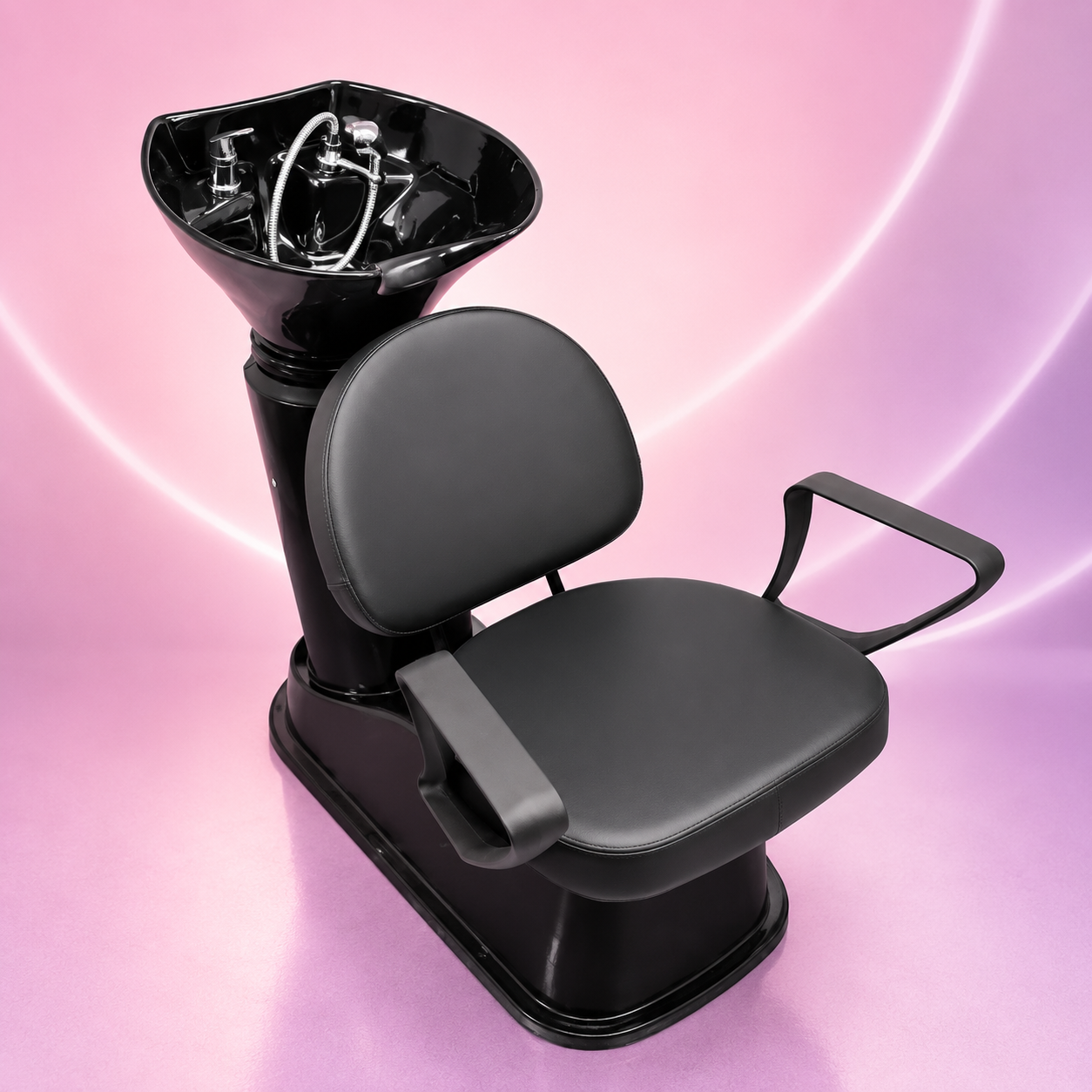 Beauty Style Lavacabeza Alemania Profesional Negro con Silla Integrada – 2533219