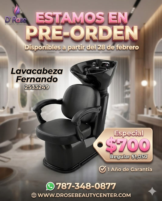 💈🖤 Beauty Style Lavacabeza Fernando Profesional para Salón o Barbería | Modelo 2533249 (Pre-Orden)