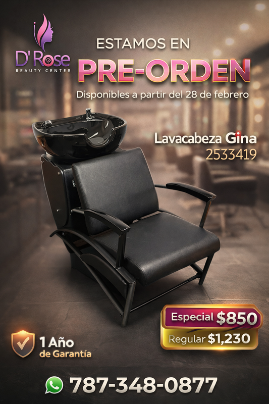 🪑 Beauty Style Lavacabeza Gina Profesional para Salón o Barbería | Item 2533419