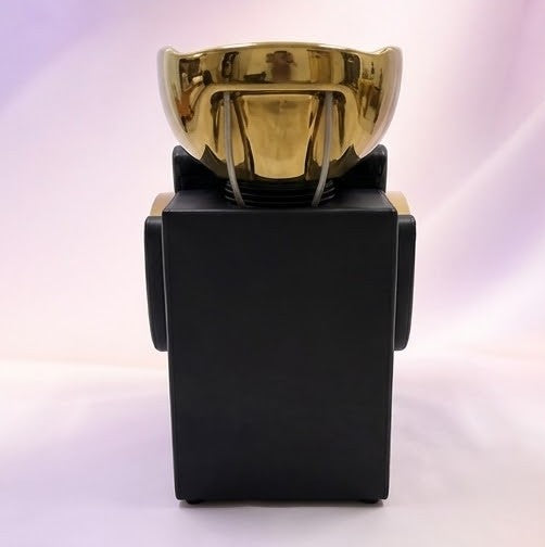 Beauty Style Lavacabeza Beatrice Profesional Negro y Dorado con Silla Integrada – 2534099
