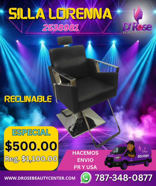🪑 Silla de Estilo o Barbería Lorenna – Reclinable (2538981)