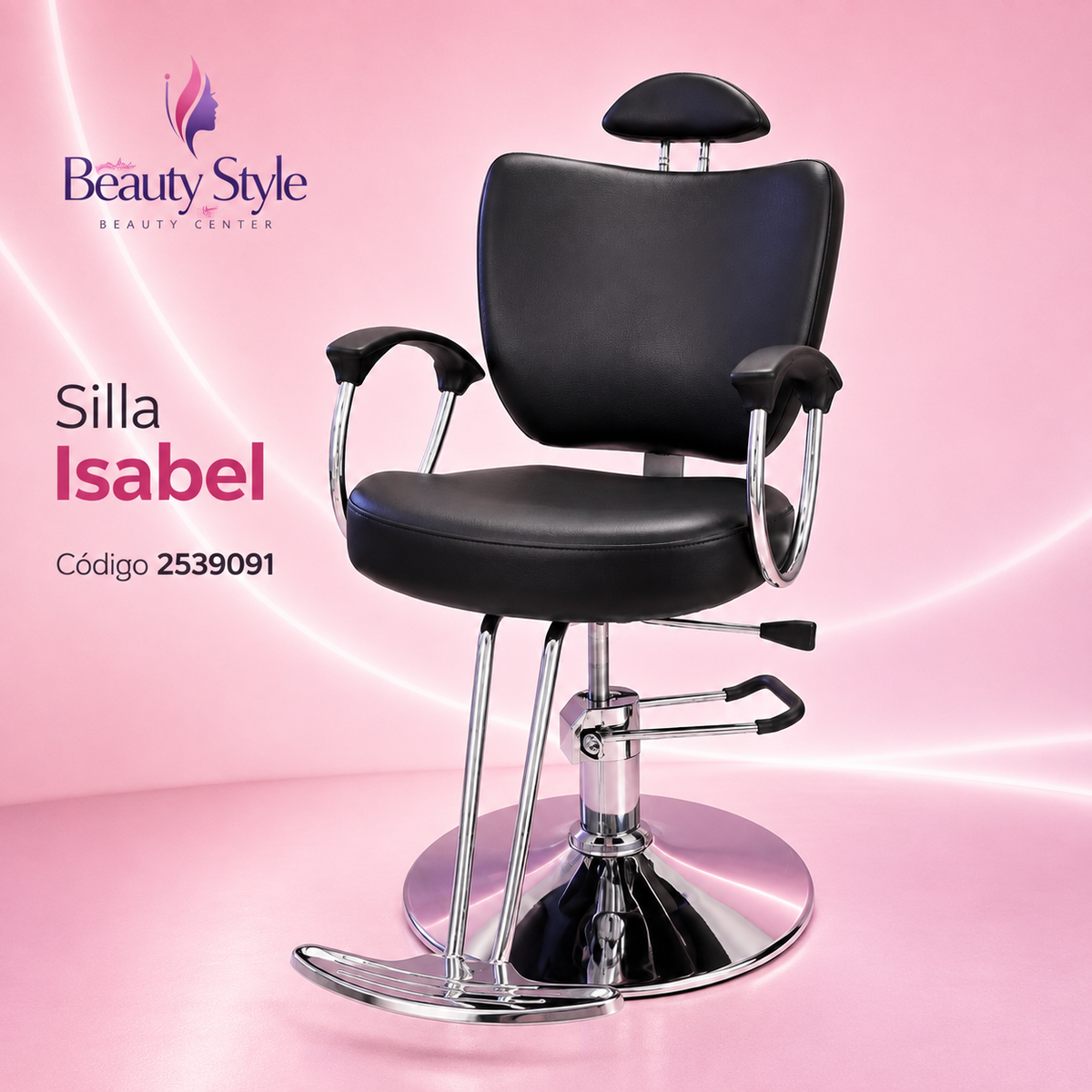 Beauty Style Silla Isabel Reclinable Profesional Negra 2539091