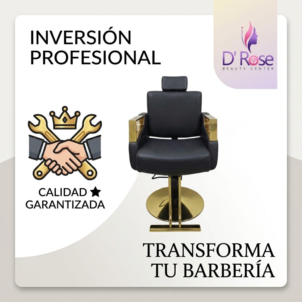 Silla Astrid Beauty Style 2539281 Reclinable Negra y Dorada
