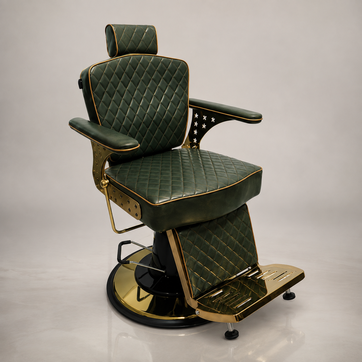 💈✨ Beauty Style Silla de Barbería Álvaro Reclinable Verde 2550363