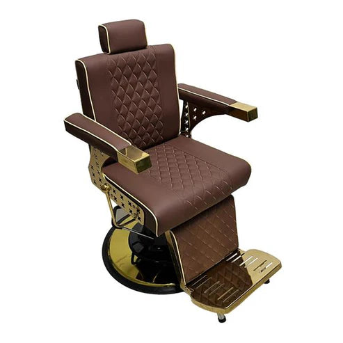💺✨ Silla Efraín Reclinable Beauty Style Marrón/Dorado | Modelo 2550392