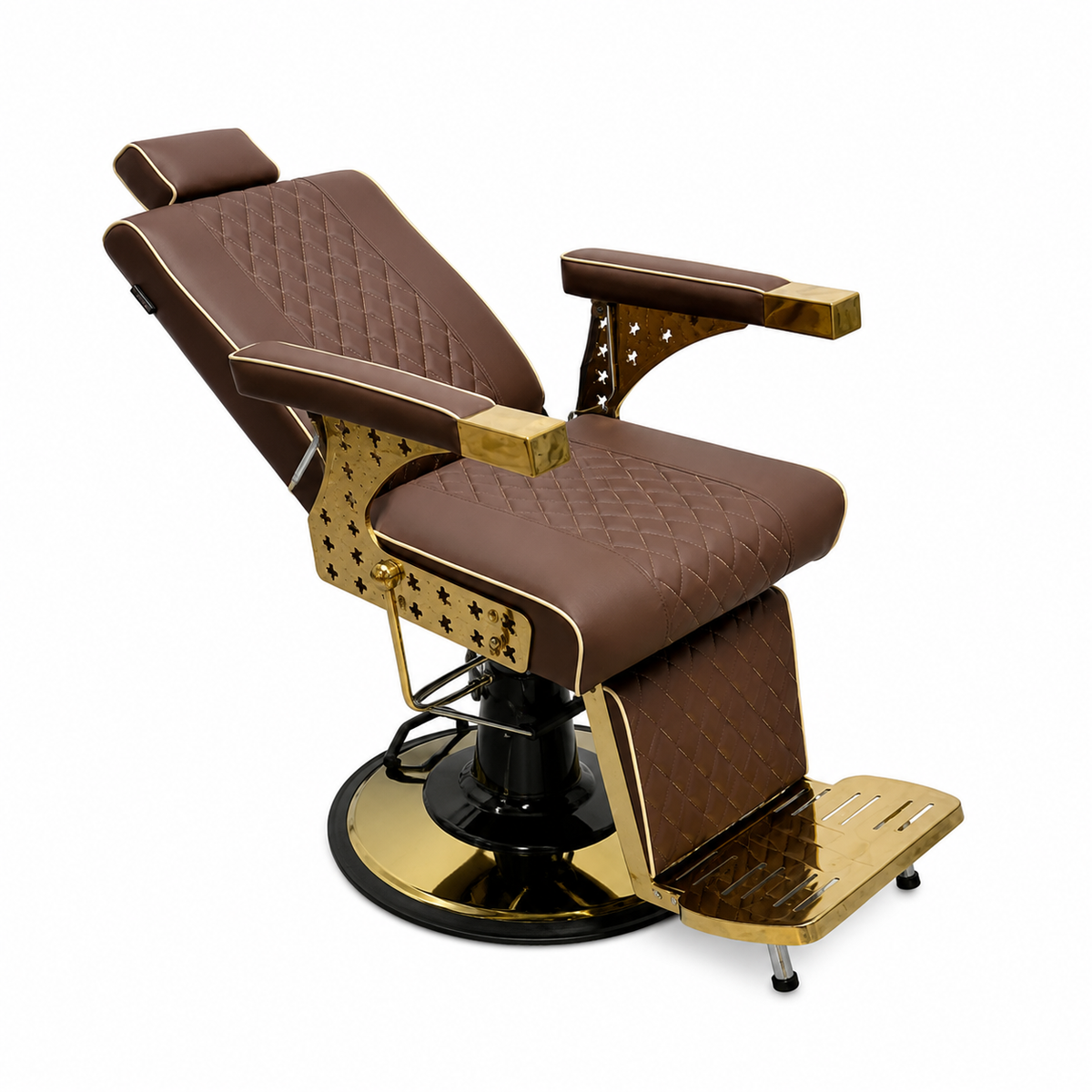 Beauty Style Silla Efraín Reclinable Marrón y Dorada – 2550392