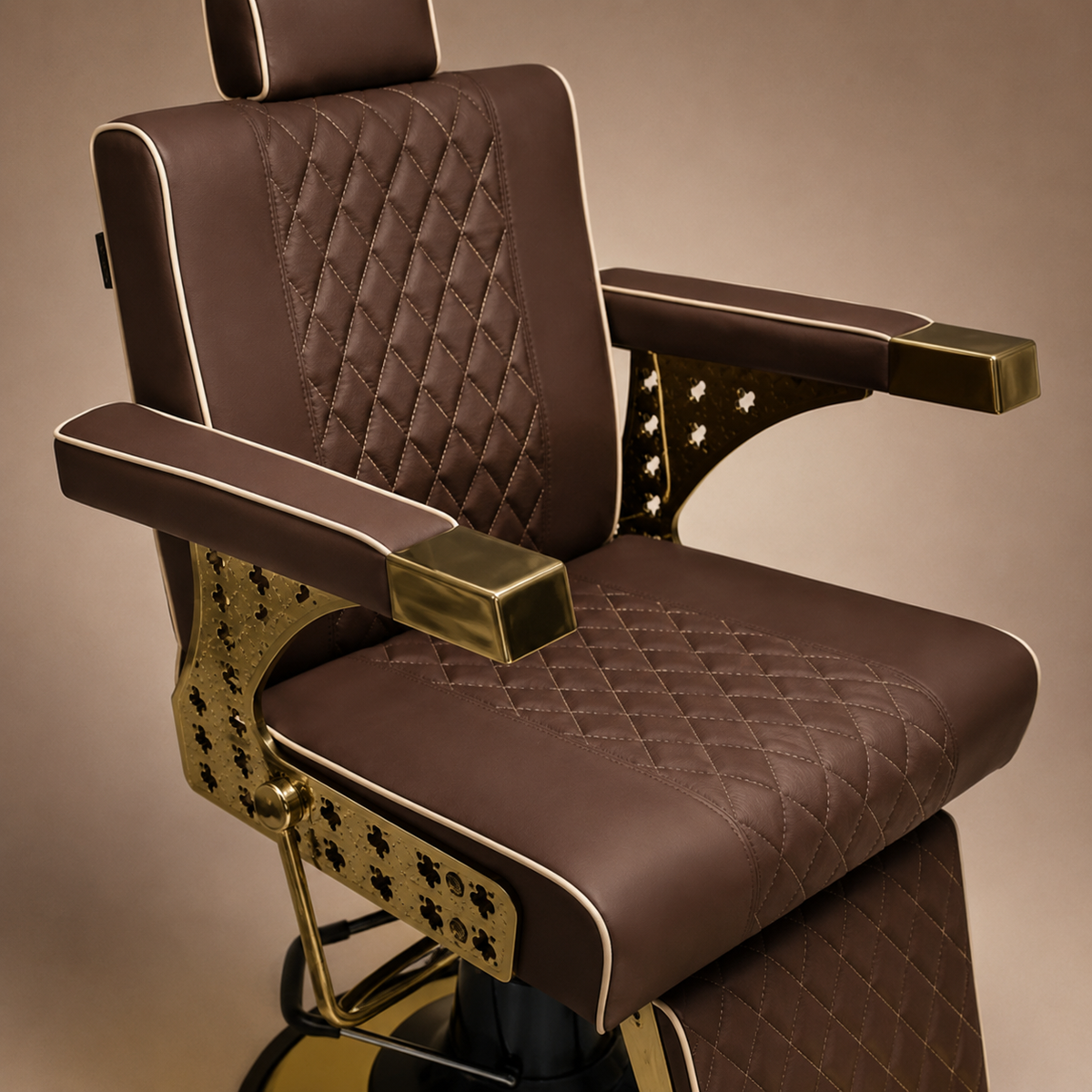Beauty Style Silla Efraín Reclinable Marrón y Dorada – 2550392