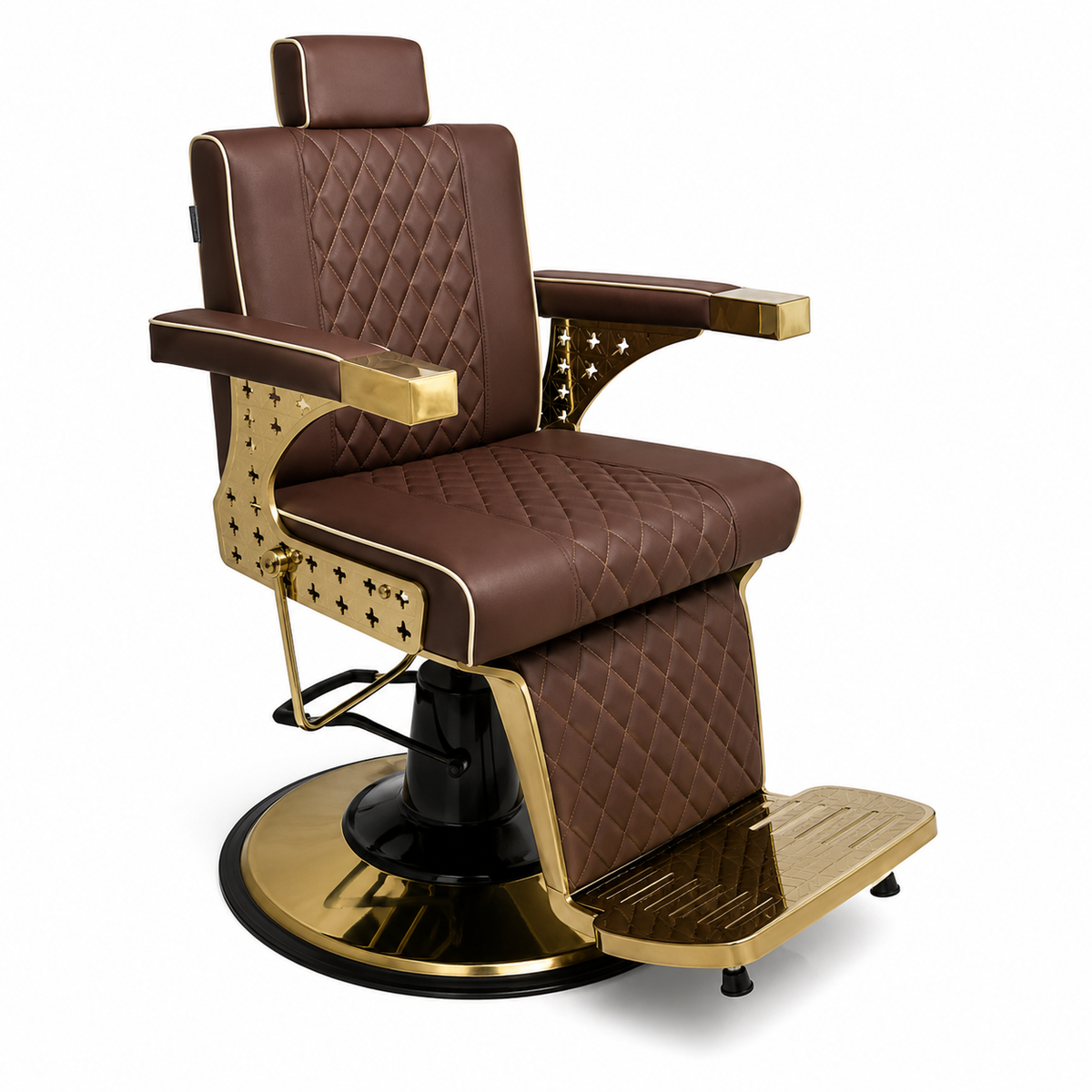 Beauty Style Silla Efraín Reclinable Marrón y Dorada – 2550392