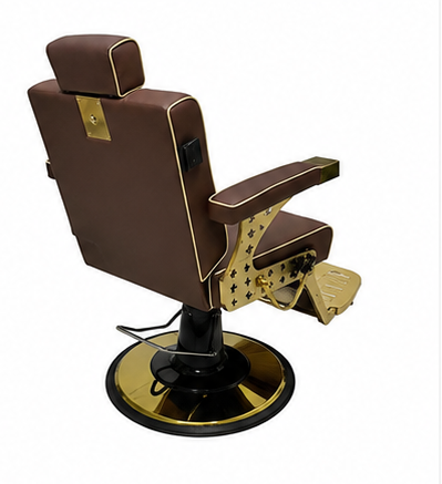 Beauty Style Silla Efraín Reclinable Marrón con Detalles Dorados 2550392