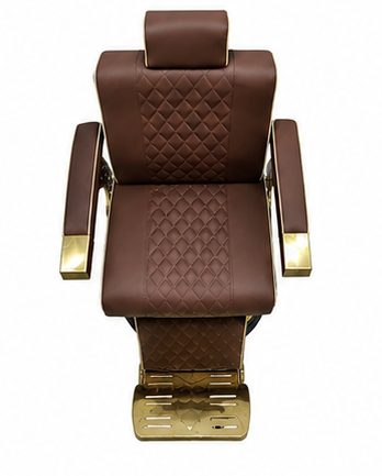 Beauty Style Silla Efraín Reclinable Marrón con Detalles Dorados 2550392