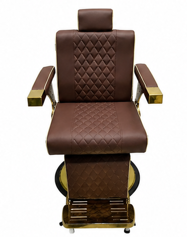 Beauty Style Silla Efraín Reclinable Marrón con Detalles Dorados 2550392