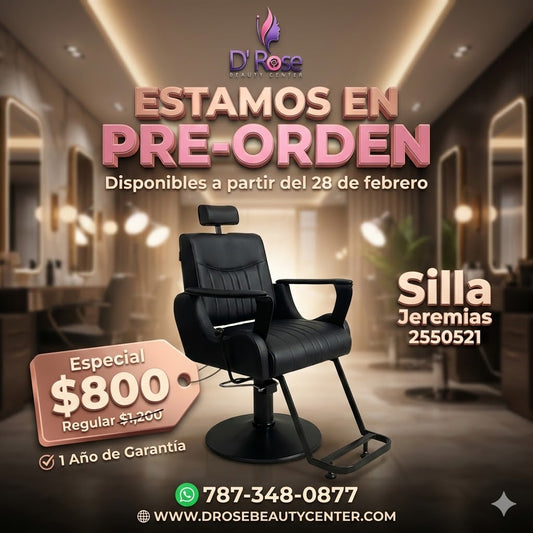 💈 Beauty Style – Silla de Barbería Jeremias Reclinable Profesional | Modelo 2550521