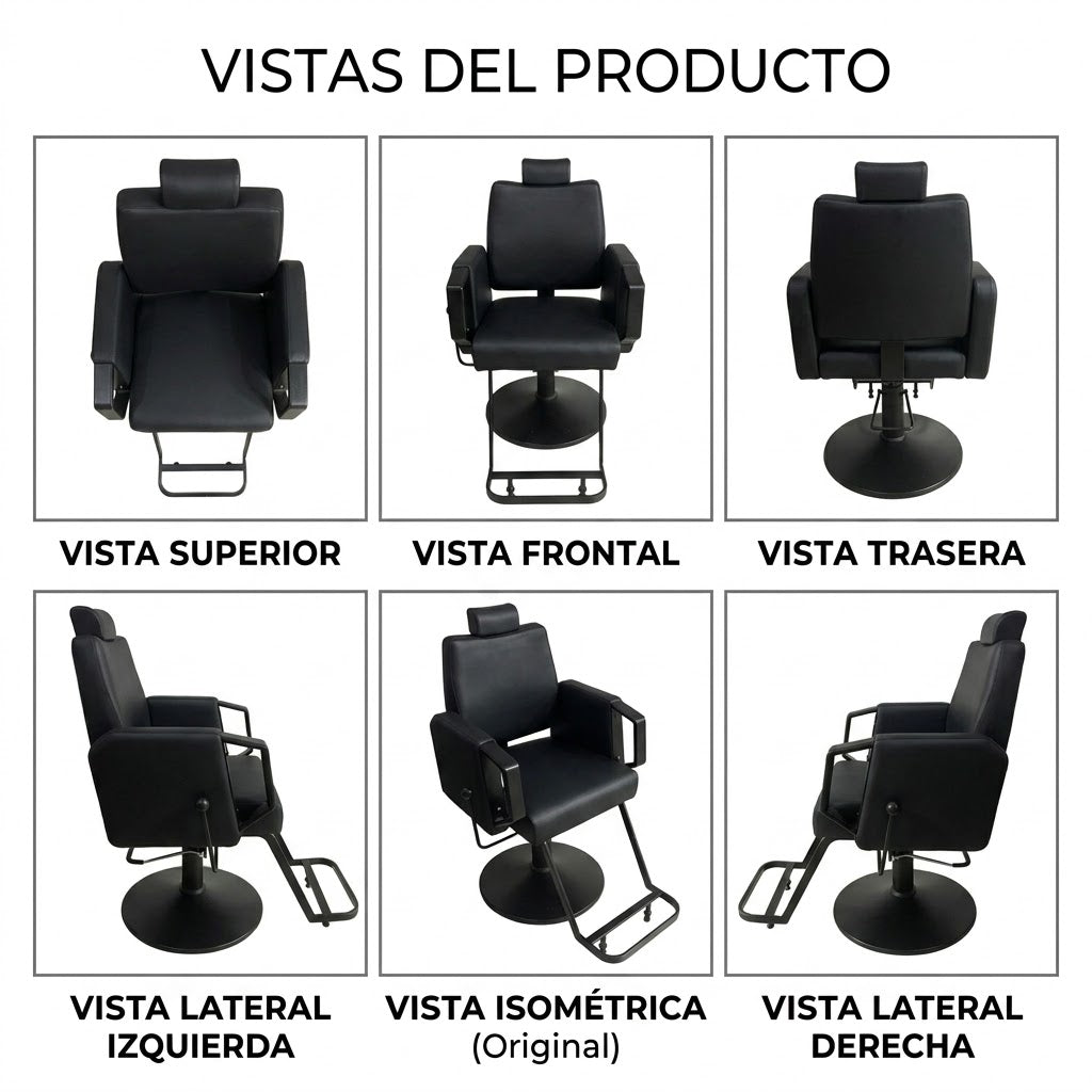 Beauty Style Silla Owen Reclinable Profesional Negra 2550541
