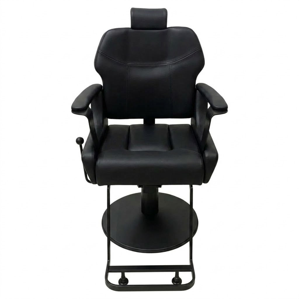 Beauty Style Silla de Barbería Misael Reclinable Profesional Negra 2550561