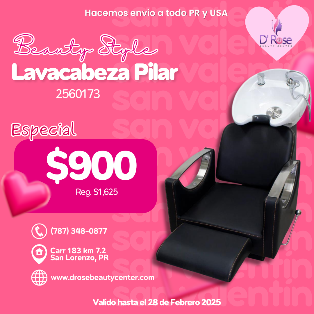 Beauty Style Lava Cabeza Pilar para Estilista o Barbero 2560173