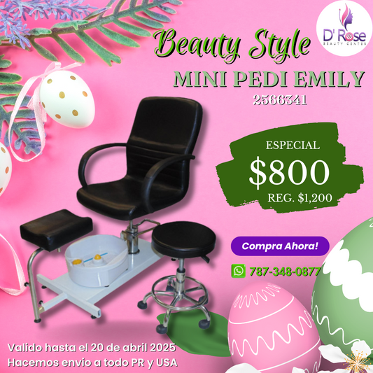 Beauty Style Mini Pedy Emily Color Negro y Blanco 2566341
