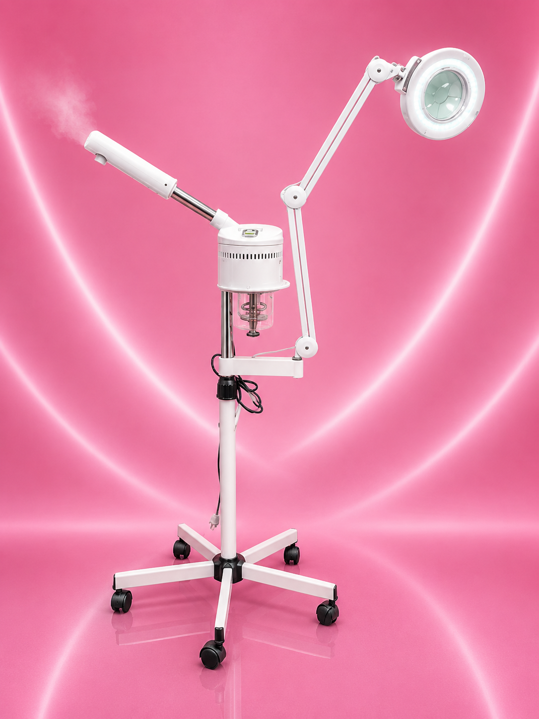Beauty Style Vaporizador Facial Profesional con Ozono y Lupa LED 5X – Modelo 2570708