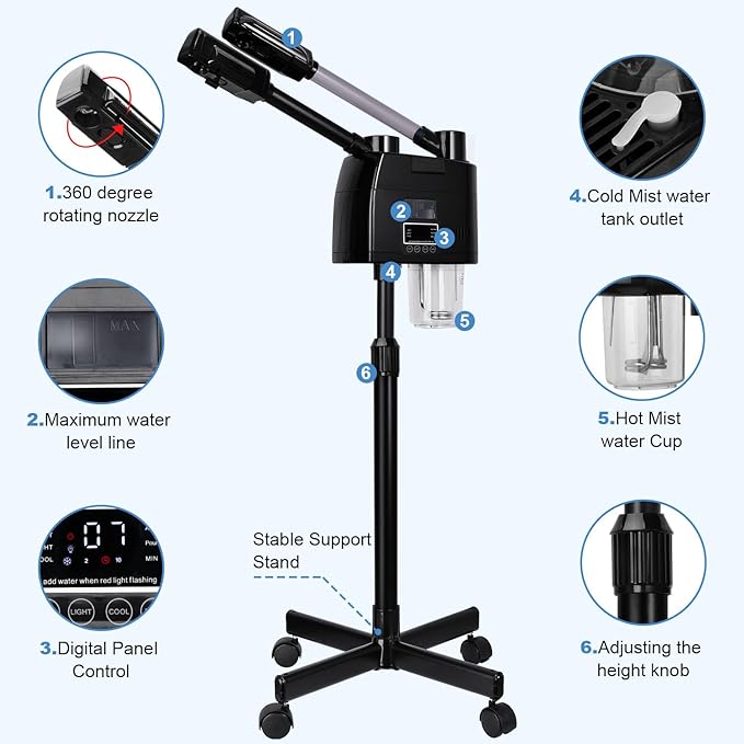 BEAUTY STYLE – VAPORIZADOR FACIAL DOBLE 2570924