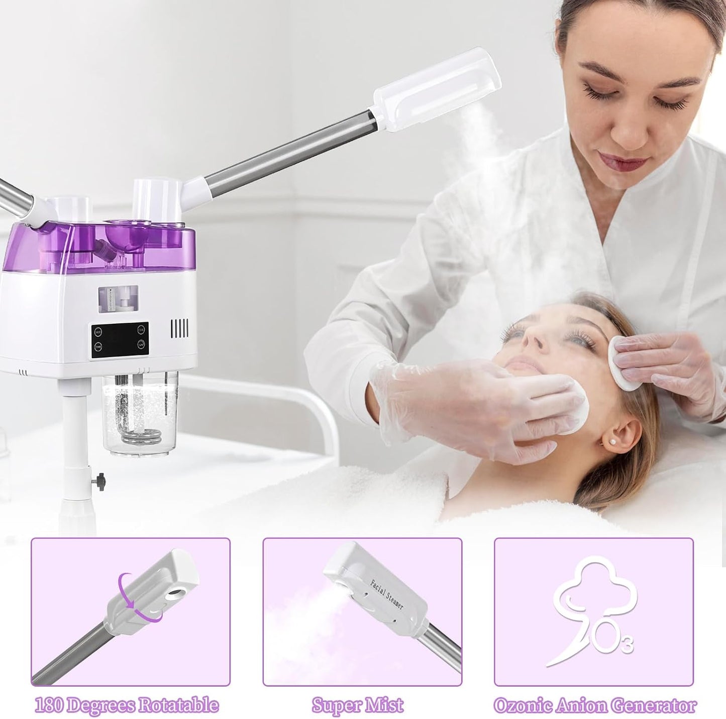 Beauty Style Vaporizador Facial Doble Frío y Caliente con Ozono – Modelo 2570927