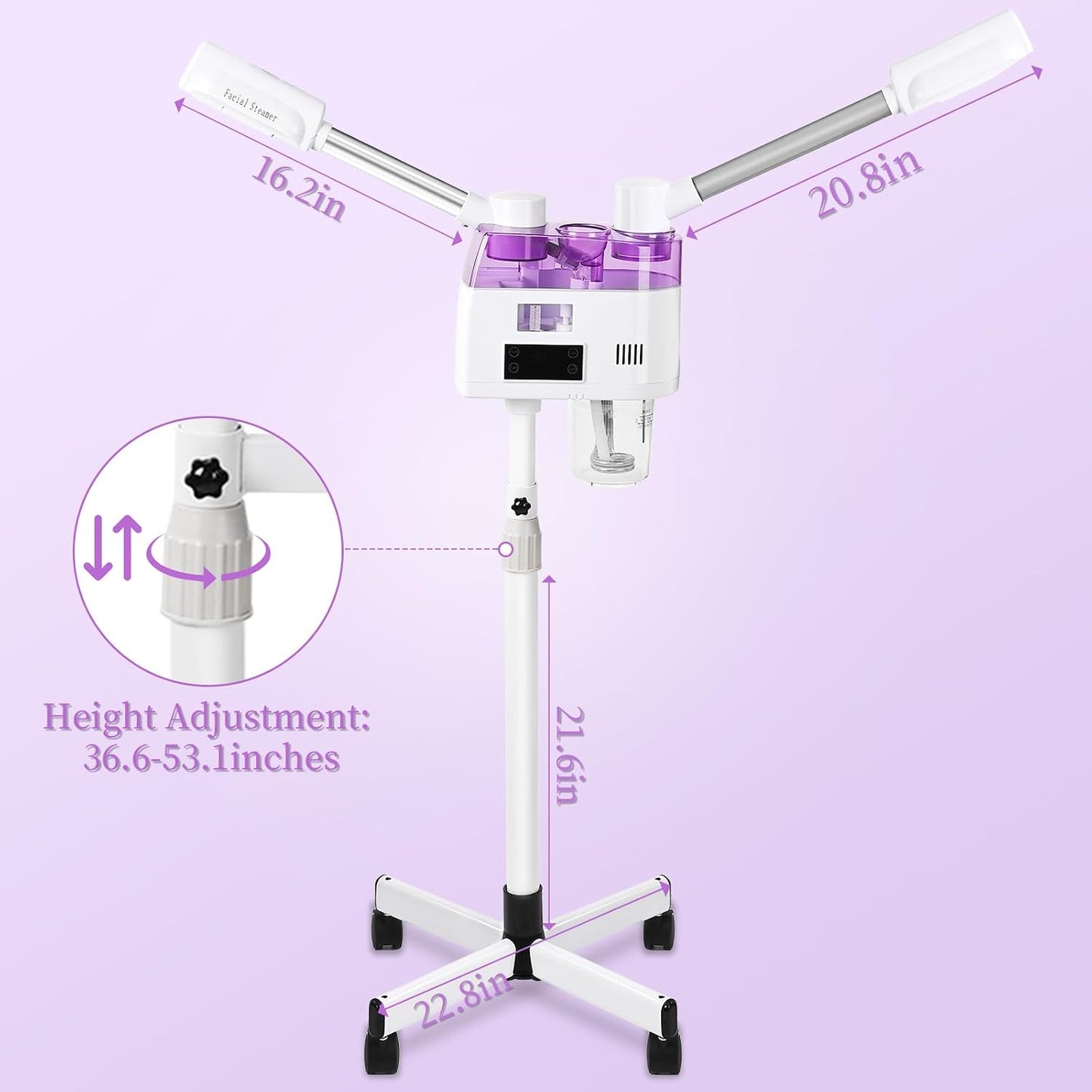 Beauty Style Vaporizador Facial Doble Frío y Caliente con Ozono – Modelo 2570927