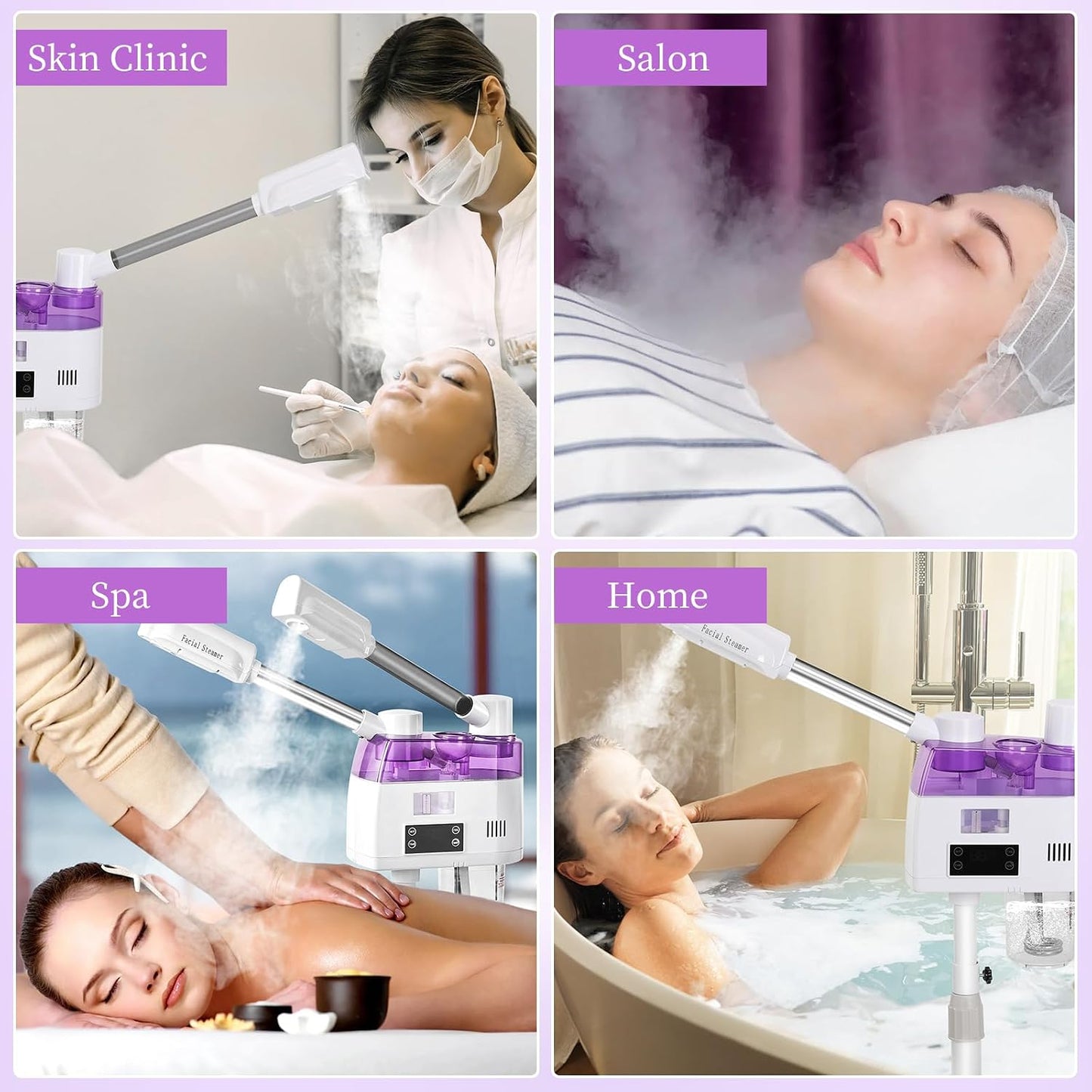 Beauty Style Vaporizador Facial Doble Frío y Caliente con Ozono – Modelo 2570927