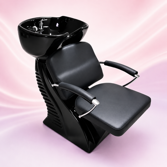 Beauty Style Lavacabeza Confort Profesional Negro con Silla Integrada 2580053