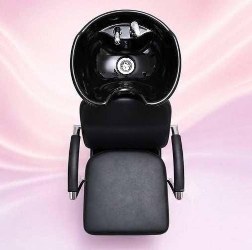 Beauty Style Lavacabeza Confort Profesional Negro con Silla Integrada 2580053
