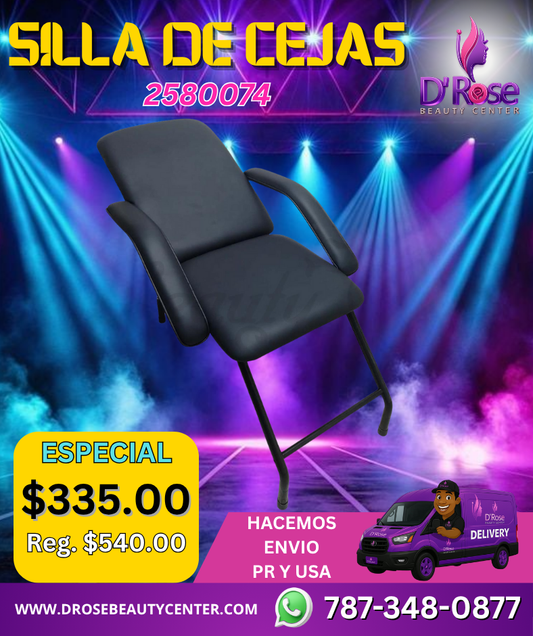 🪑 Silla de Cejas Negra – Profesional y Resistente (2580074)