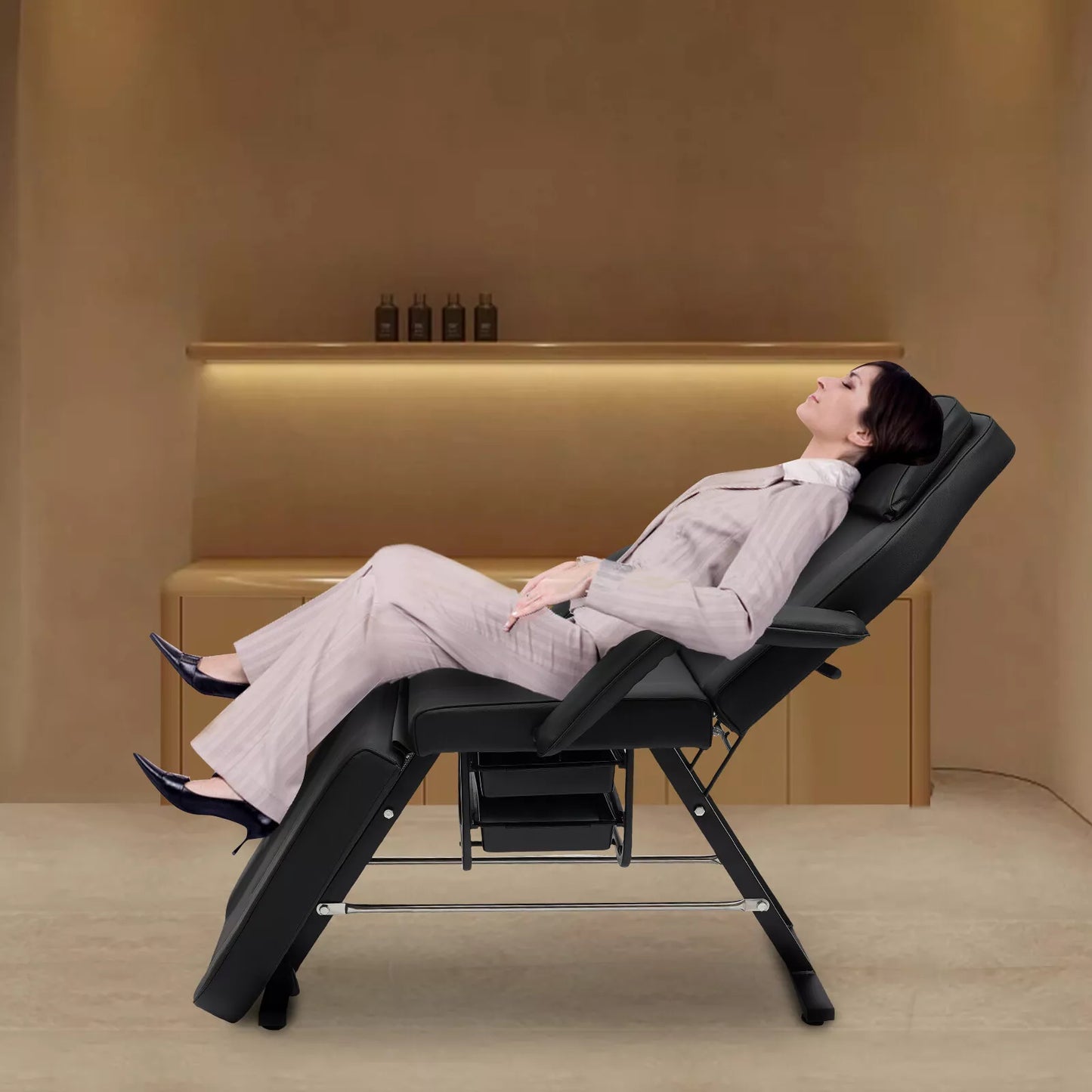 🖤 Beauty Style Camilla Estética Negra 3 Posiciones – Profesional, Reclinable y Ergonómica