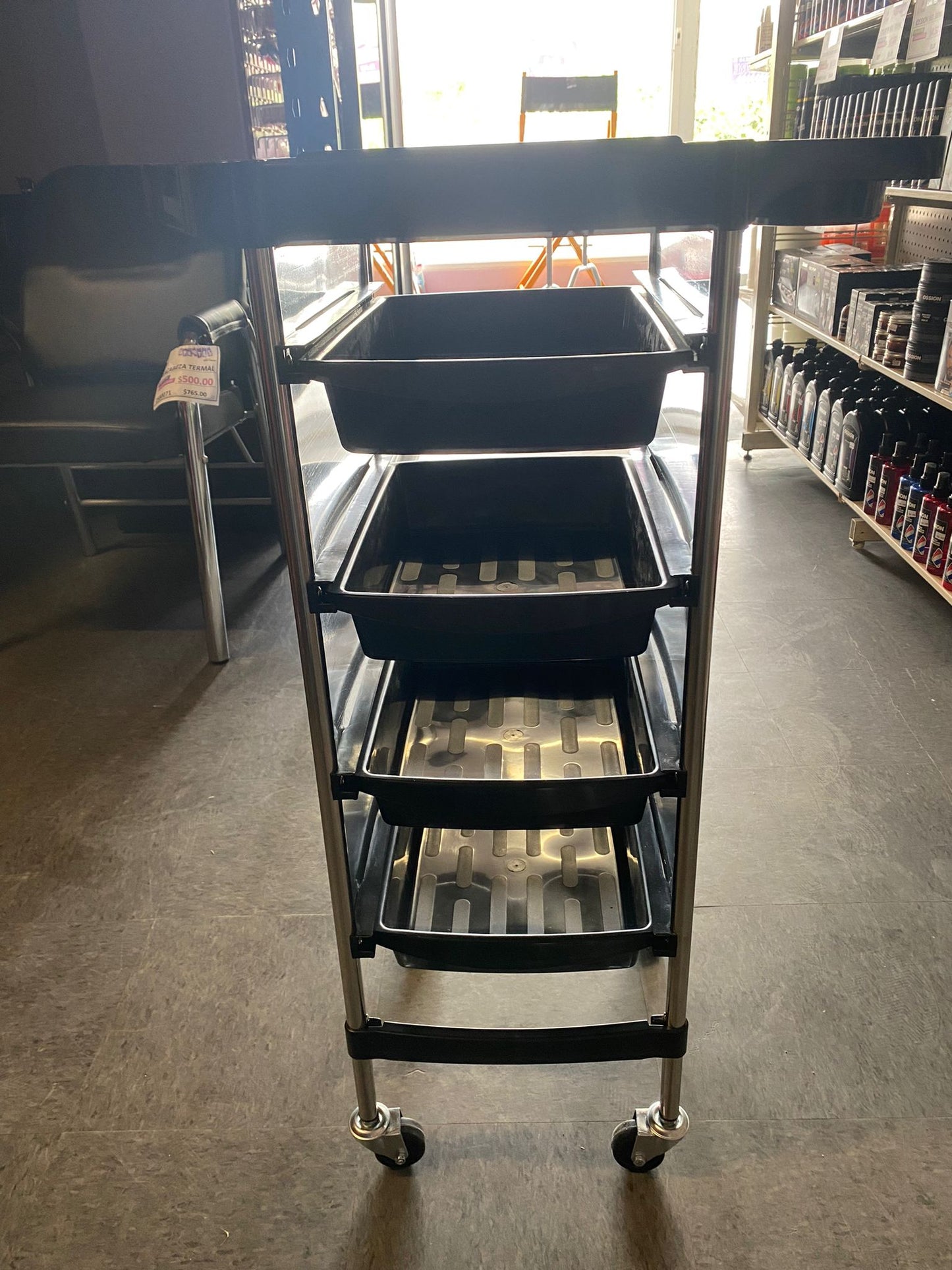 Beauty Style Carrito Auxiliar Barcelona – Negro y Blanco (2586795)