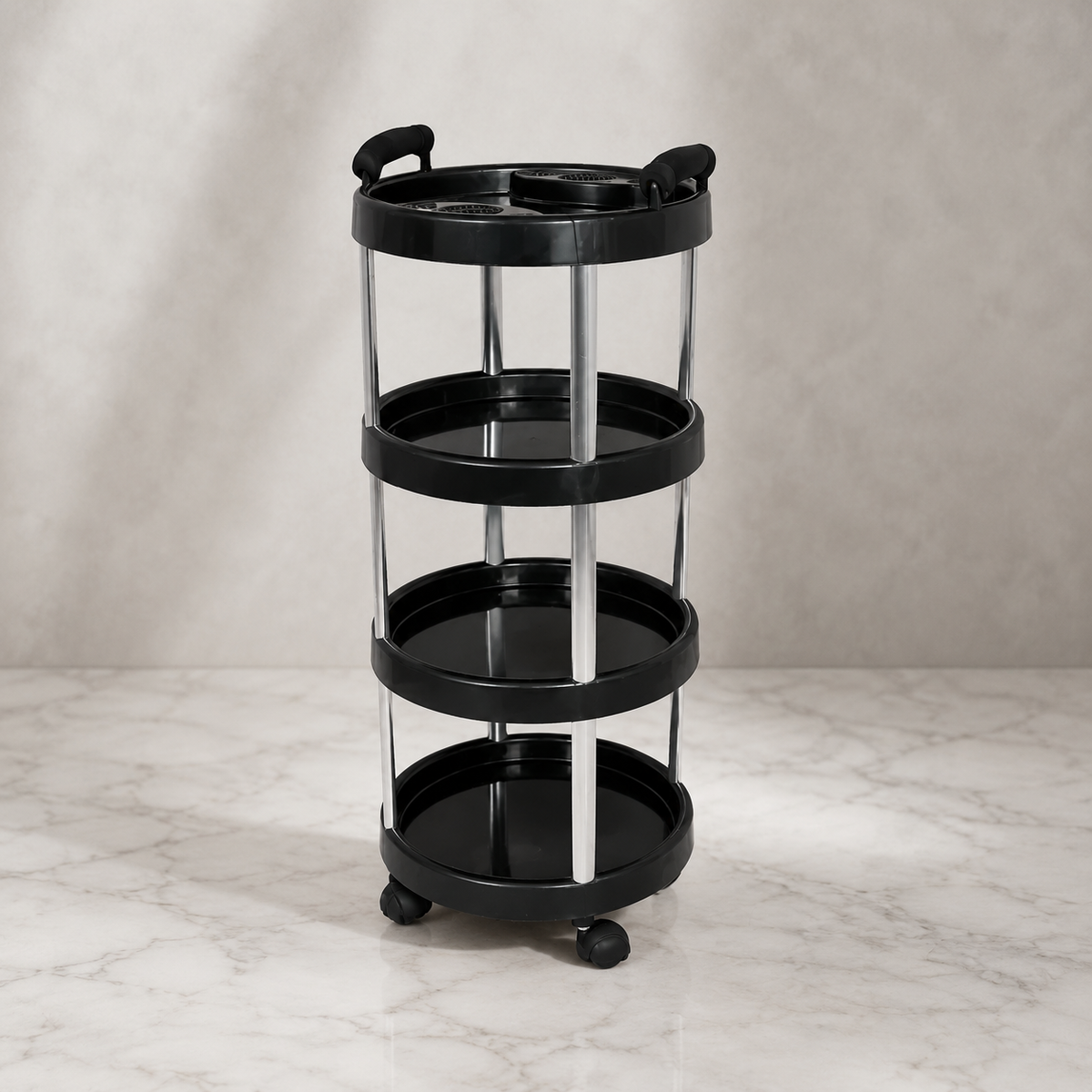 Carrito Auxiliar Linda Beauty Style 2588026 Negro de 4 Niveles